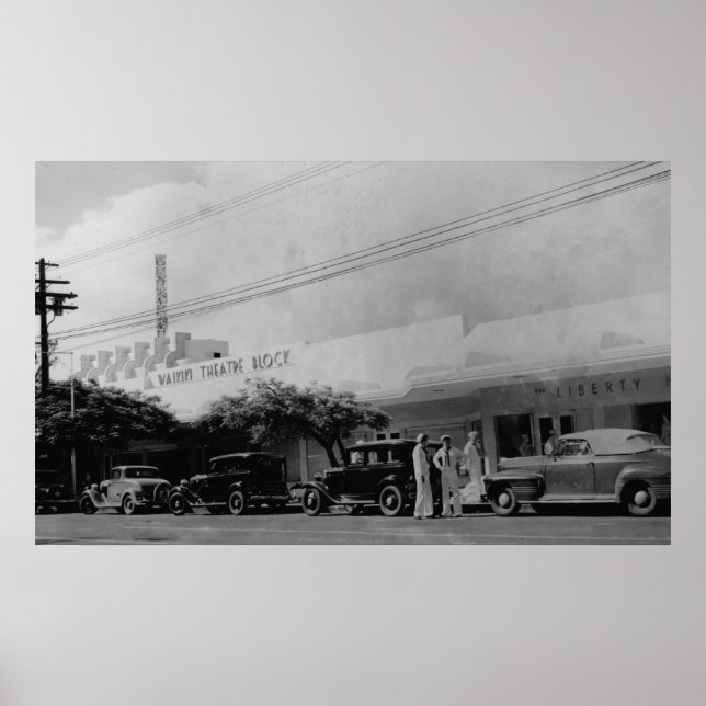 Hawaii - Visa Waikiki-teaterblocket Poster (Framsidan)