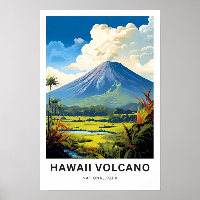 Hawaii Volcano National Park Travel Skriv ut Poster (Framsidan)