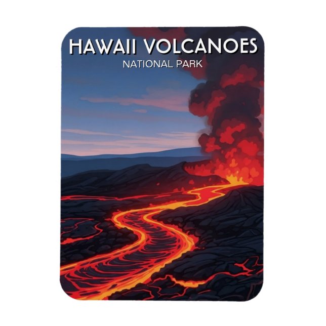 Hawaii Volcanoes National Park Resa Magnet (Vertikal)