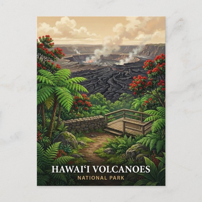 Hawai'i Volcanoes National Park Resa Vykort (Framsida)