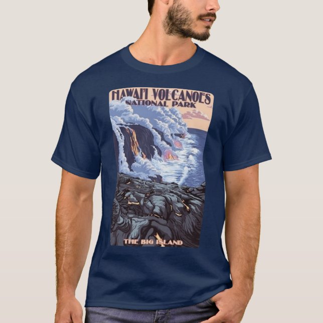 Hawaii Volcanoes National Park The Big Island Trav T Shirt (Framsida)