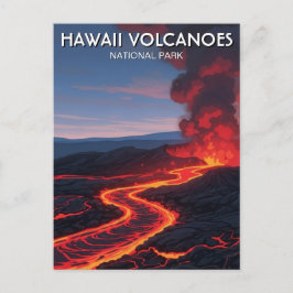 Hawaii Volcanoes National Park Travel Vykort