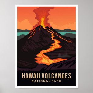 Hawaii Volcanoes National Park USA Resa Poster