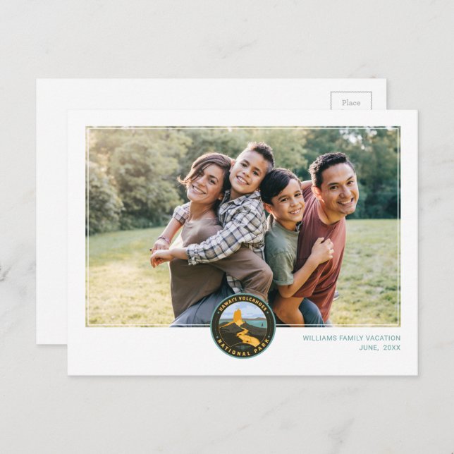 Hawaii Volcanoes nationalpark Vykort (Fram/baksida)