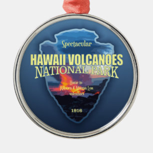 Hawaii-Vulkaner (pilhuvud) Julgransprydnad Metall