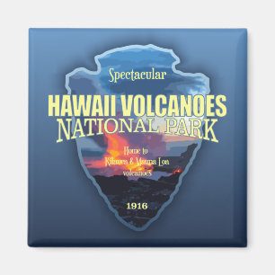 Hawaii-Vulkaner (pilhuvud) Magnet