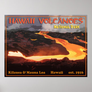 Hawaii Vulkaners Nationa Park Poster