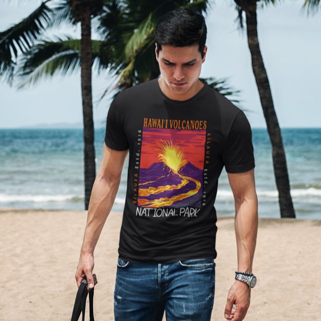 Hawaii Vulkaners National Park Vintage Distress T Shirt (Skapare uppladdad)