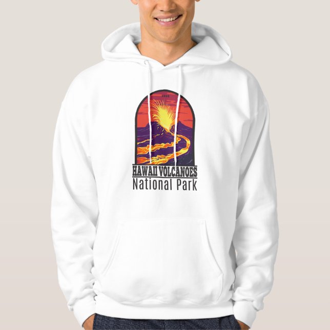 Hawaii Vulkaners National Park Vintage Hoodie (Framsida)