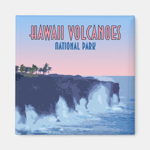 Hawaii Vulkaners National Park Vintage Magnet