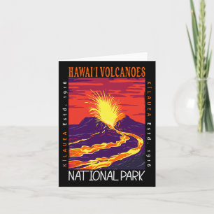 Hawaii Vulkaners nationalpark Kilauea Volcano Vin Kort