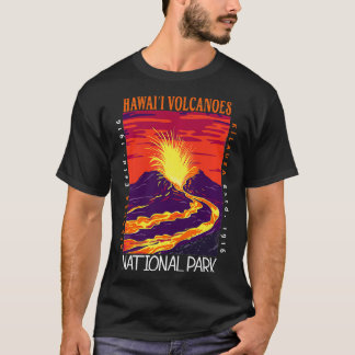 Hawaii Vulkaners nationalpark Kilauea Volcano Vin T Shirt