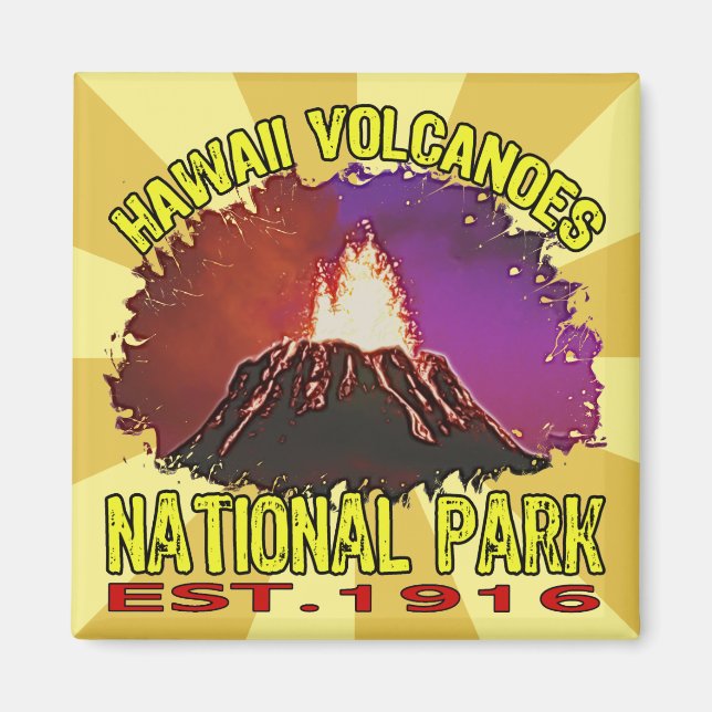 Hawaii Vulkaners nationalpark Magnet (Framsidan)