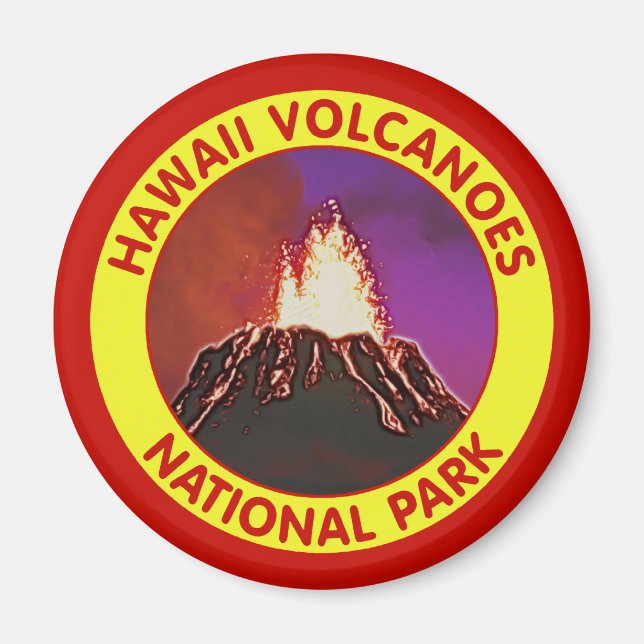 Hawaii Vulkaners nationalpark Magnet (Framsidan)