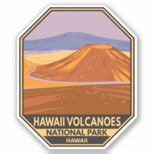 Hawaii Vulkaners nationalpark Mauna Kea Vintage Klistermärken