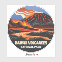Hawaii Vulkaners nationalpark Mauna Loa Vintage Klistermärken