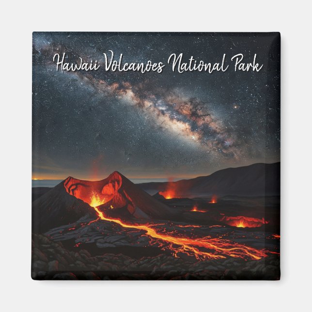 Hawaii Vulkaners nationalpark Milky Way Magnet (Framsidan)