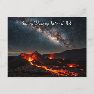 Hawaii Vulkaners nationalpark Milky Way Vykort