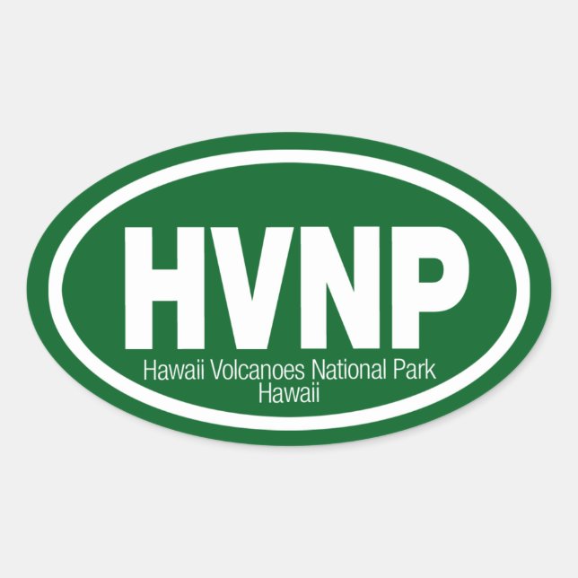 Hawaii Vulkaners nationalpark Ovalt Klistermärke (Framsida)