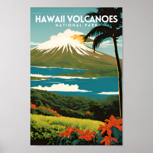 Hawaii Vulkaners nationalpark Poster