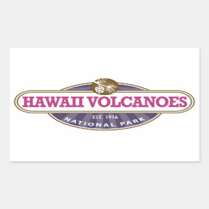 Hawaii Vulkaners nationalpark Rektangulärt Klistermärke
