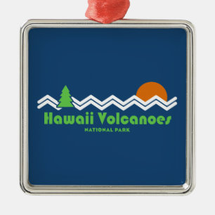 Hawaii Vulkaners nationalpark Retro Julgransprydnad Metall