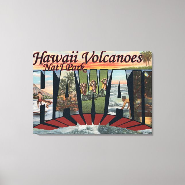 Hawaii Vulkaners Nat'l Park, Hawaii Canvastryck (Framsida)
