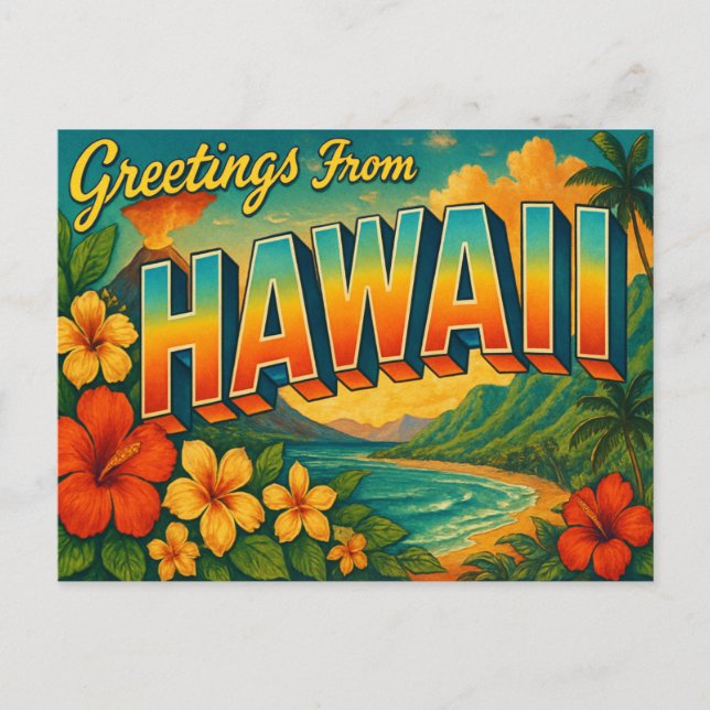 Hawaii vykort (Framsida)
