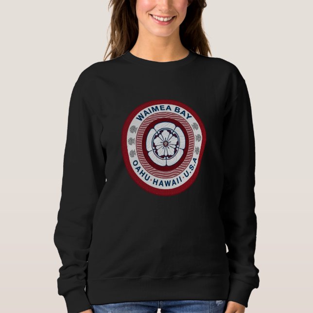 Hawaii Waimea Bay Oahu Hawaiianska T Shirt (Framsida)