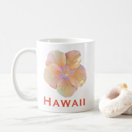 Hawaii Watercolor Hibiscus Flower Kaffemugg
