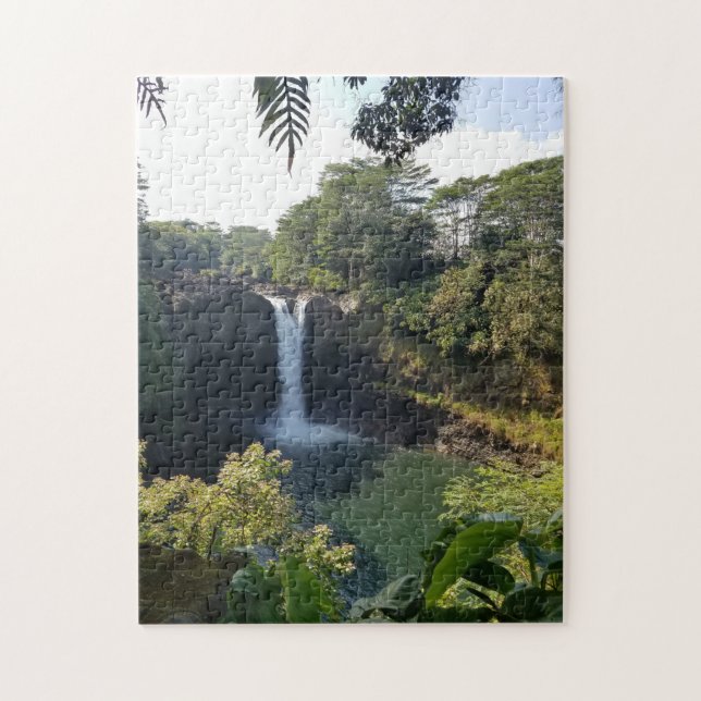 Hawaii Waterfall Scenia Travel Photography Pussel (Vertikal)