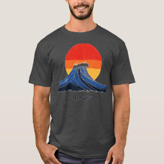 Hawaii Wave och Sunset Graphic TShirt T Shirt