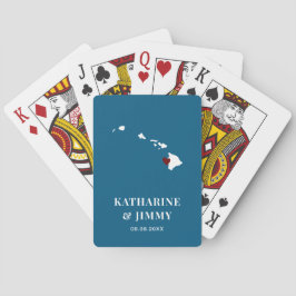 Hawaii Wedding Favor Deck of Cards, delstaten Kart Casinokort