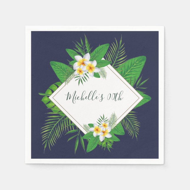 Hawaiian Aloha Luau Födelsedagsfest Pappersservett (Framsidan)
