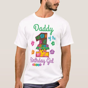 Hawaiian aloha pappa på första födelsedagen t shirt