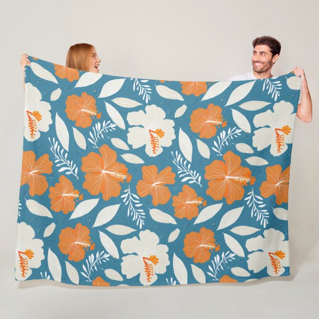 Hawaiian aloha print fleecefilt (På plats)