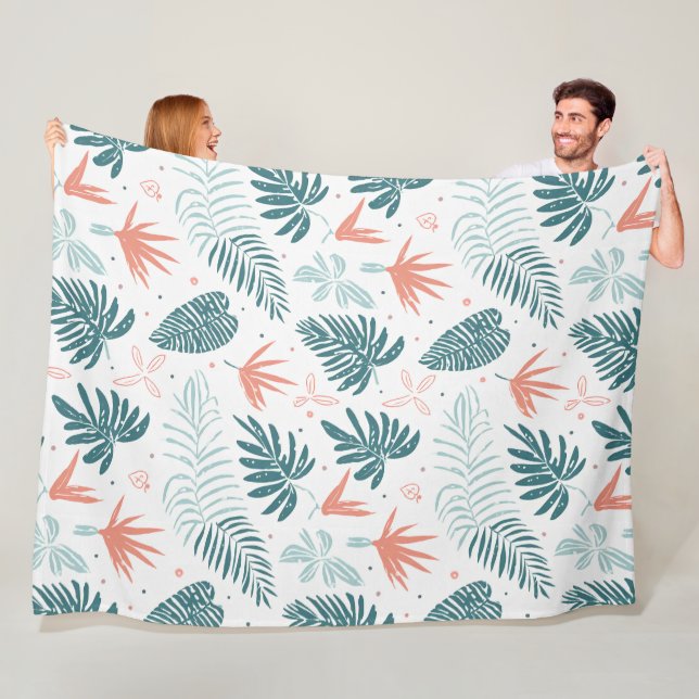 Hawaiian aloha print fleecefilt (På plats)