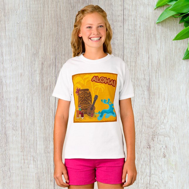 Hawaiian Aloha Tiki Pub Retro Luau Party T Shirt (Skapare uppladdad)
