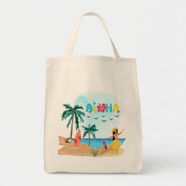 Hawaiian Aloha Vibes Tote Bag Tygkasse