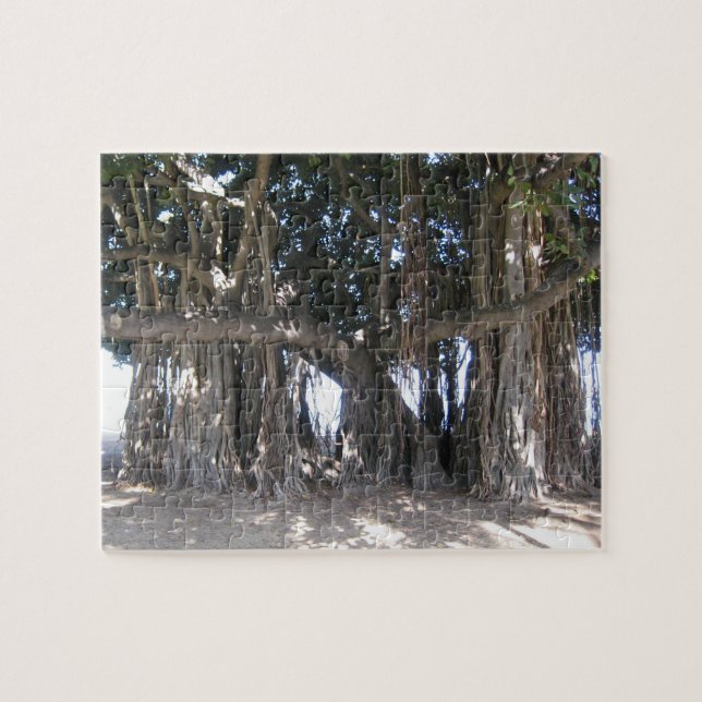 Hawaiian Banyan Träd Puzzle Pussel (Horisontell)