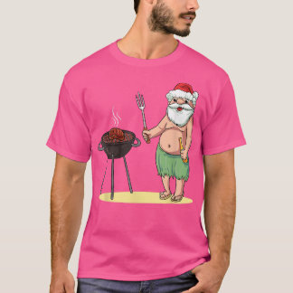 Hawaiian BBQ Jultomten jul i juli T-Shirt