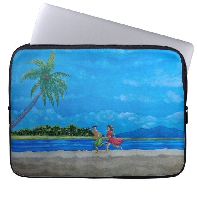 Hawaiian Beach Springa Laptop Fodral (Framsidan)