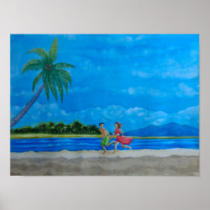 Hawaiian Beach Springa Poster
