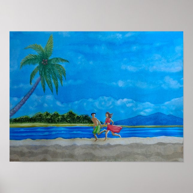 Hawaiian Beach Springa Poster (Framsidan)
