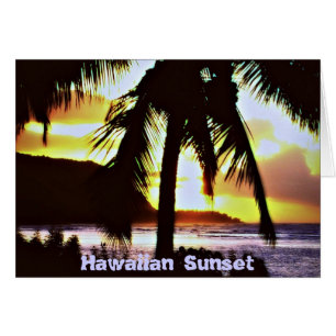 Hawaiian Beach Sunset Hälsningskort