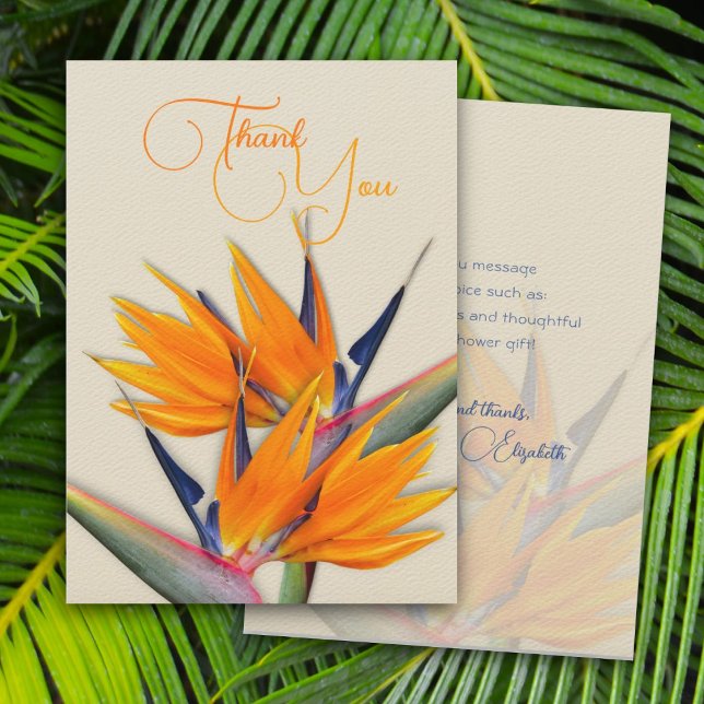 Hawaiian Bird of Paradise Flowers Tack Kort (Skapare uppladdad)