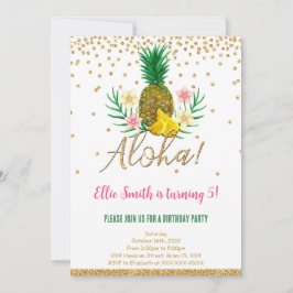Hawaiian Birthday Kids bjudande Inbjudningar