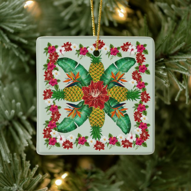 Hawaiian Blommigt jul Ornament (Träd)