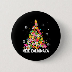Hawaiian Blommigt Julgran Mele Kalikimaka Tro Knapp