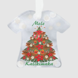 Hawaiian Blommigt Julgran Shirt Ornament